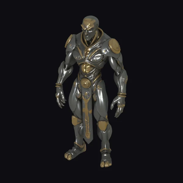 Gray Metallic Humanoid Artifact
