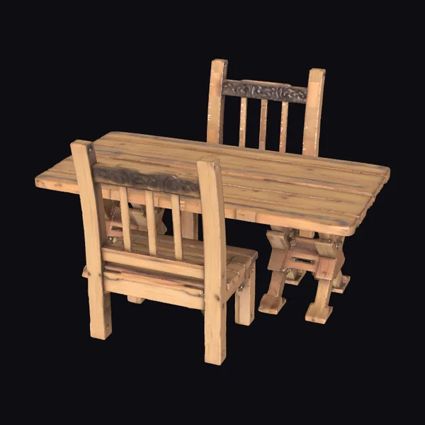 Rustic Wooden Table Set