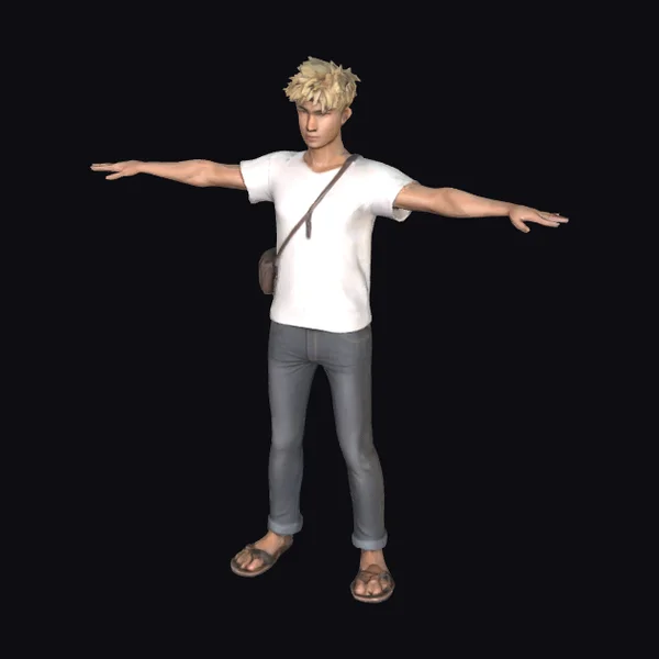 Young Male in T-Pose