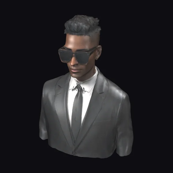 African American Businessman Bust