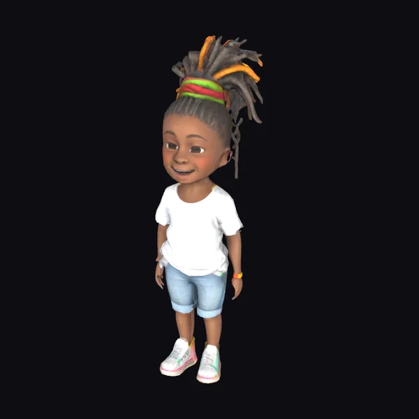 Young Girl with Dreadlocks
