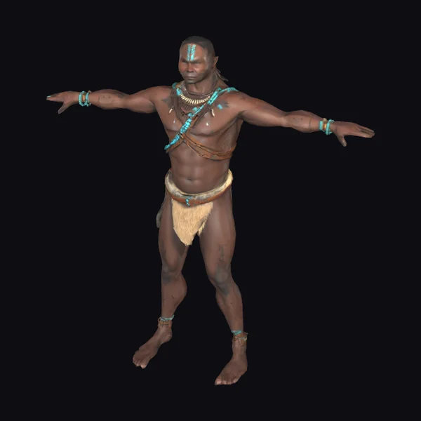 African Warrior T-pose