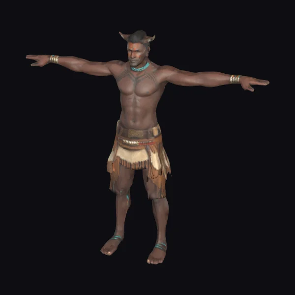 African Warrior T-Pose