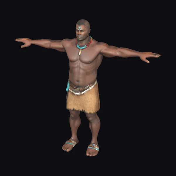 African Warrior T-pose