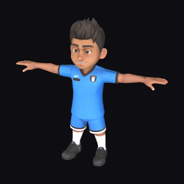 Cartoon Soccer Player Boy