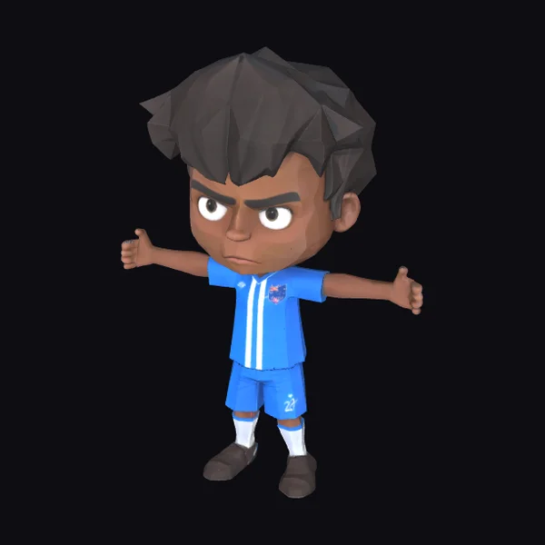 Cartoon Young Indigenous Man