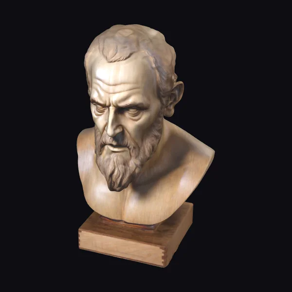 Wooden Damien Bust