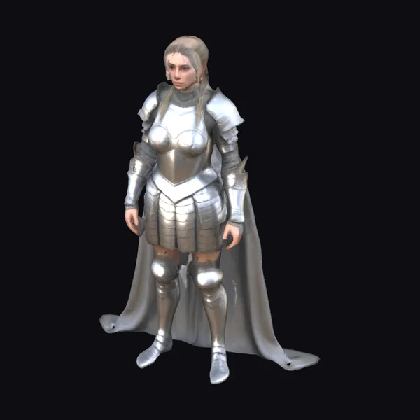 Woman in Silver Armor