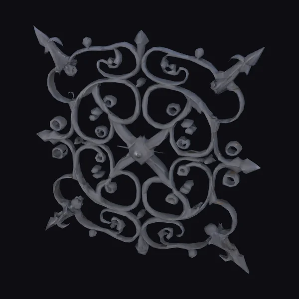 Wrought Iron Ornament Square