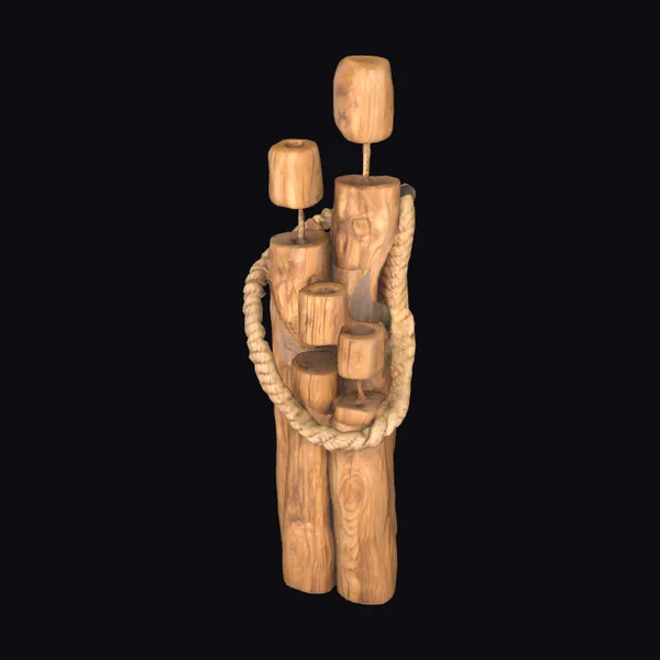 Wooden Totem Figure