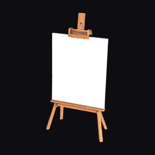 Wooden Easel with Canvas