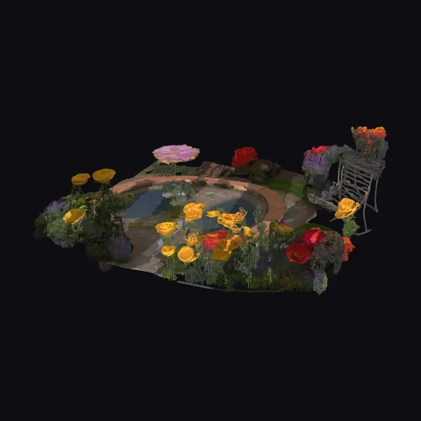 Vibrant Flower Garden Scene