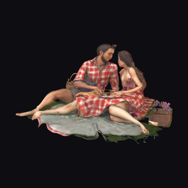 Couple on Picnic Blanket