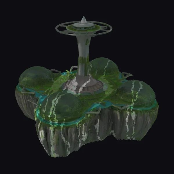 Mossy Space Station Platform