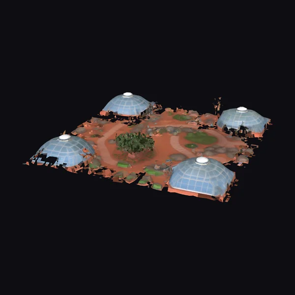 Mars Colony Garden Domes