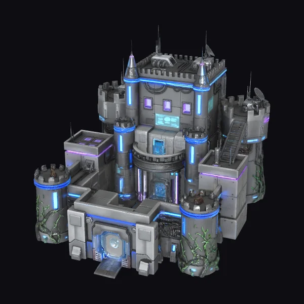 Neon Fortress Structure