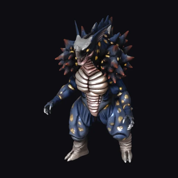 Spiky Blue Monster Creature