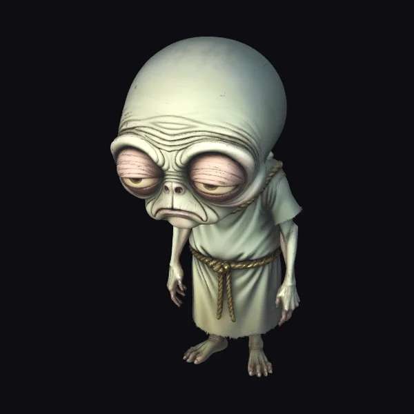 Alien Monk Figure