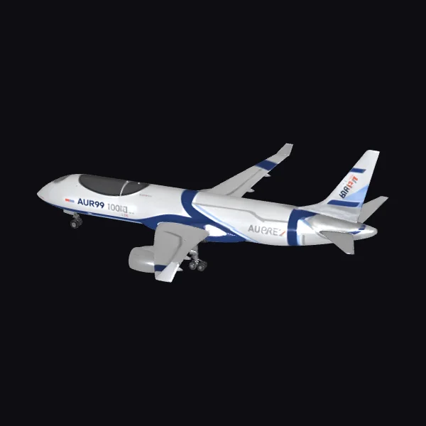 White Twin Engine Jet