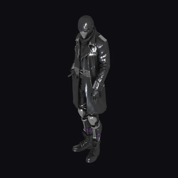 Cyberpunk Hacker Dark Mask