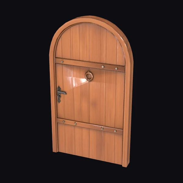 Arched Wooden Doorway