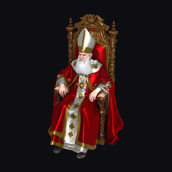 Ancient Pope on Throne