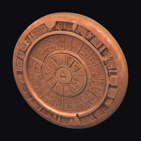 Ancient Copper Calendar Disk