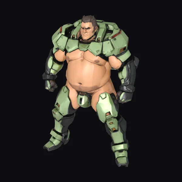Armored Overweight Warrior
