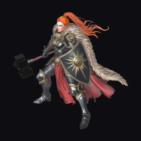 Female Warrior with Hammer