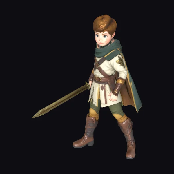 Young Hero with Sword