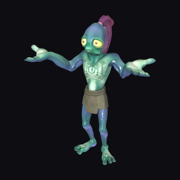 Alien with Purple Crest