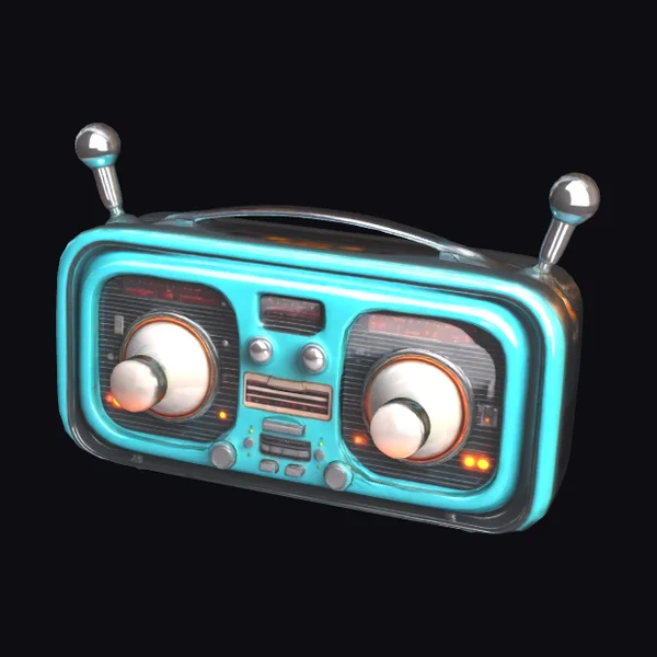 Retro Electronic Radio Receiver