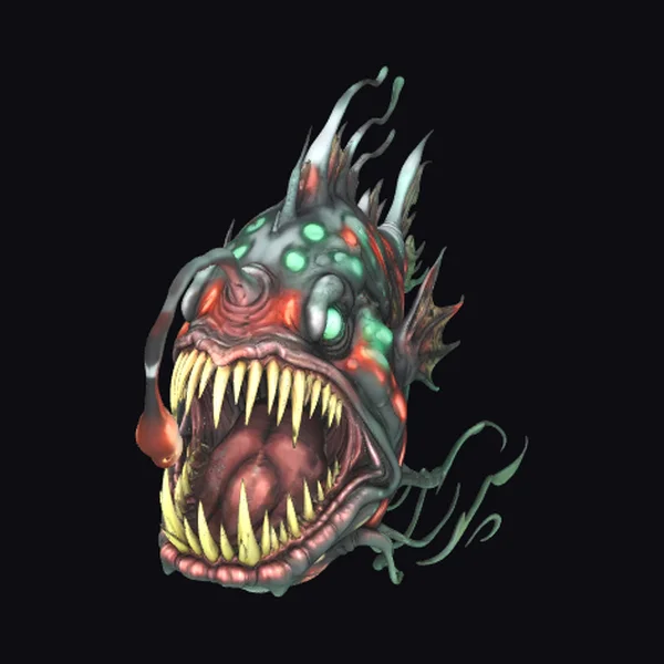 Anglerfish Head Closeup