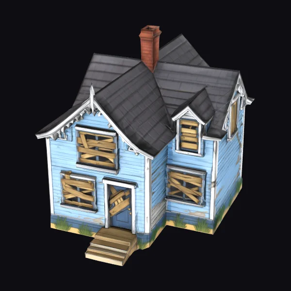 Abandoned Blue House