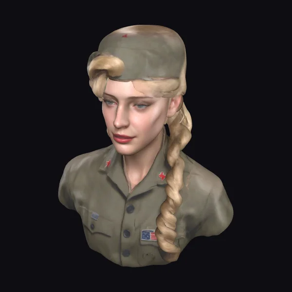 WWII Army Nurse Bust