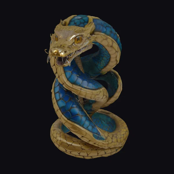 Coiled Emerald Serpent