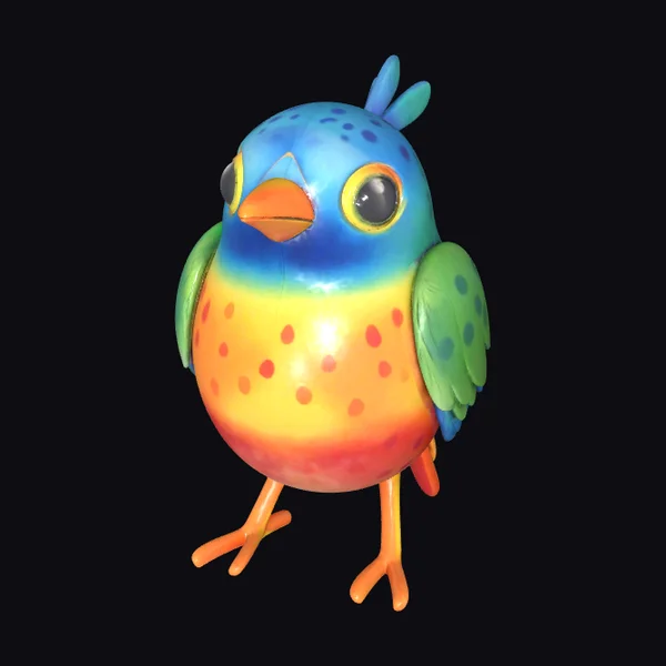 Colorful Polka Dot Bird