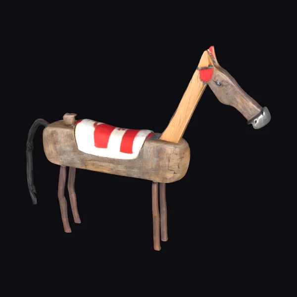 Wooden Horse Sculpture