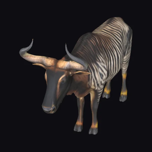 Wild Striped Horned Beast