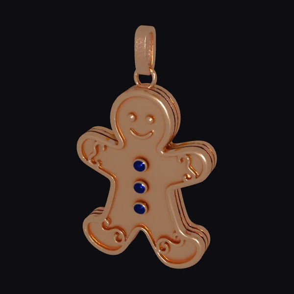 Copper Gingerbread Man Ornament