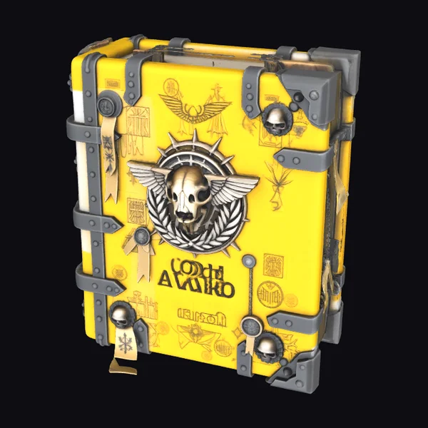Yellow Metal Bound Box