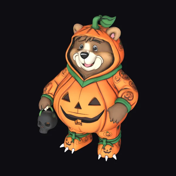 Bear in Pumpkin Suit