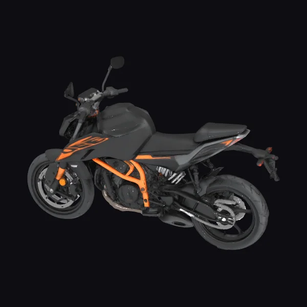 Black and Orange Motorcycle