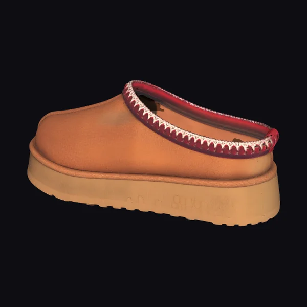 Brown Loafers with Red Trim