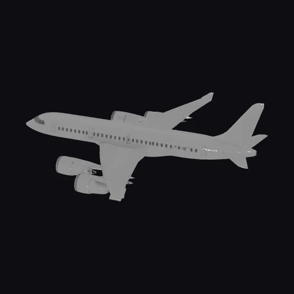 Gray Commercial Airplane