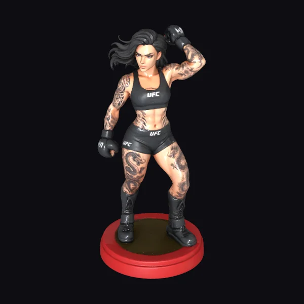 Tattooed Female MMA Fighter