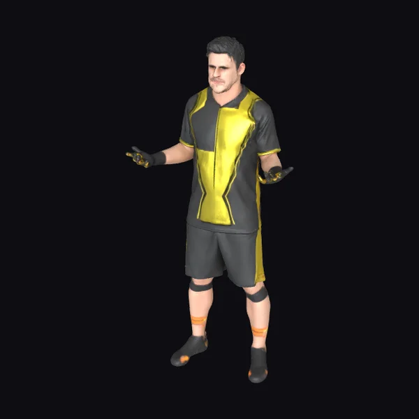 Soccer Player in Yellow