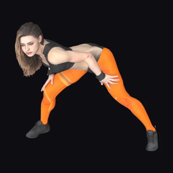 Athletic Woman in Orange