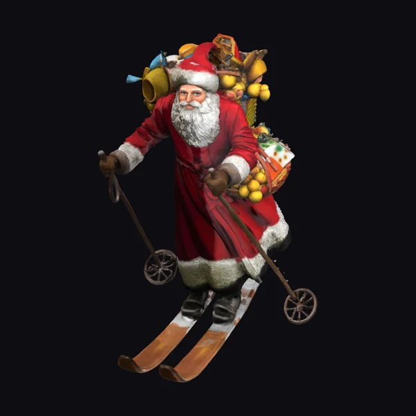 Santa on Skis
