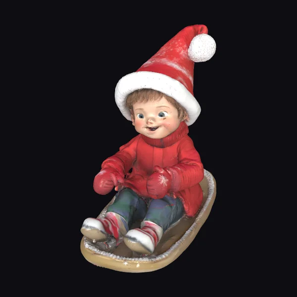 Child on Snow Sled